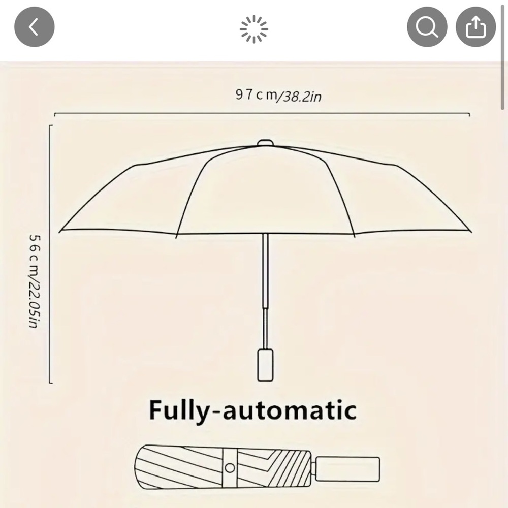 731. 8-Rib Automatic Large Windproof Umbrella - W… - image 3
